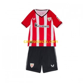 Camisolas de futebol Athletic Bilbao Criança Equipamento Principal 2023/24 Manga Curta